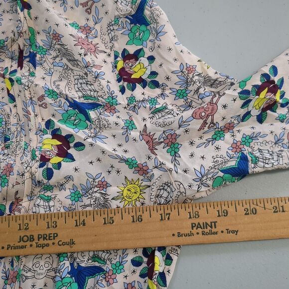 Zadig and Voltaire - Remus Tattoo Dress - Beige silk small - Picture 3 of 6